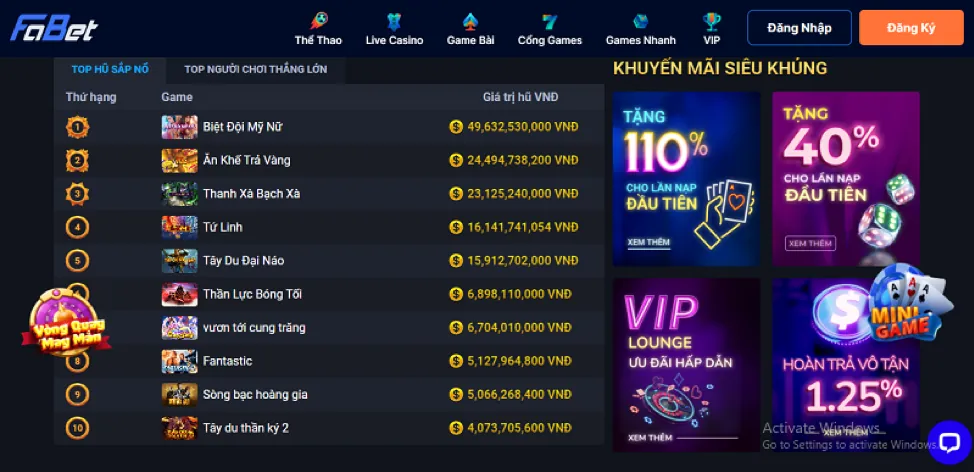 Các sảnh game và khuyến mãi NEW88BI